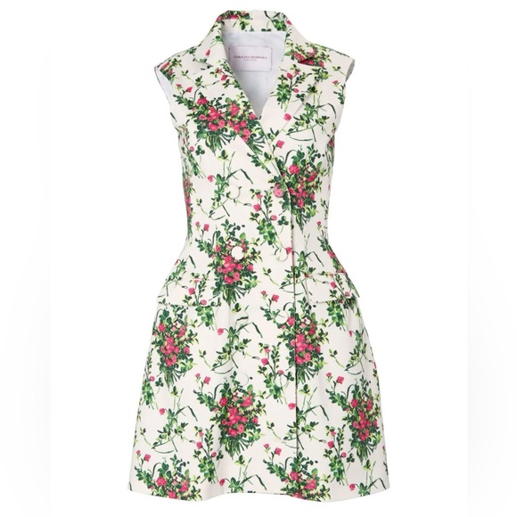 Carolina Herrera Dresses & Skirts - Carolina Herrera White Floral Double Breasted Dress